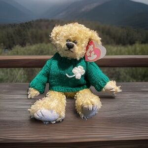TY Attic Treasures 1993 Blarney “Kiss Me I’m Irish” 9” Jointed Bear Retired